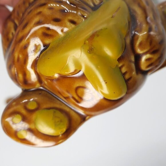 Ceramic Bear Honey Pot Jar with Dipper Houston Foods 3 Piece Retro 80s Kitsch - Picture 3 of 7